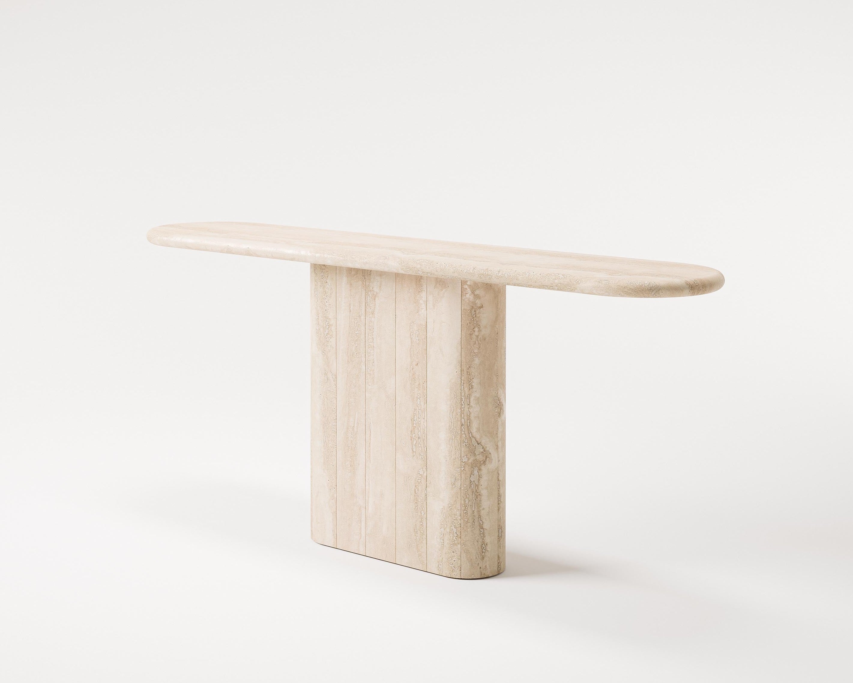 LUNA - Natural Stone Travertine Marble Console Table – Atelier278