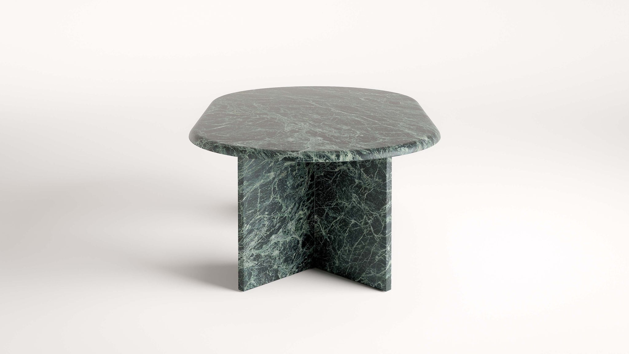 ELLIPSE 100 Coffee Table in Honed Verde Alpi Marble