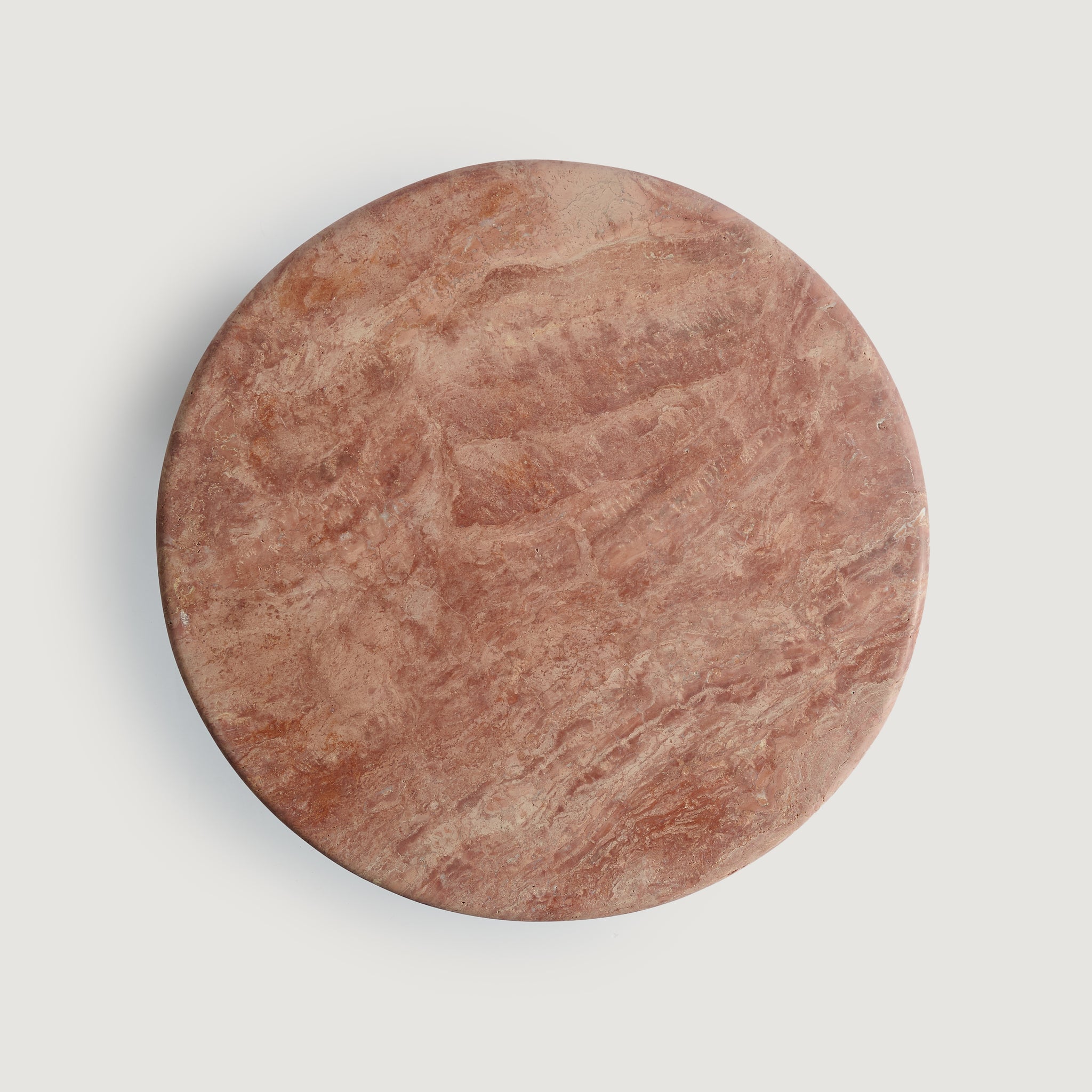 ORION Low Side Table in Pink Travertine