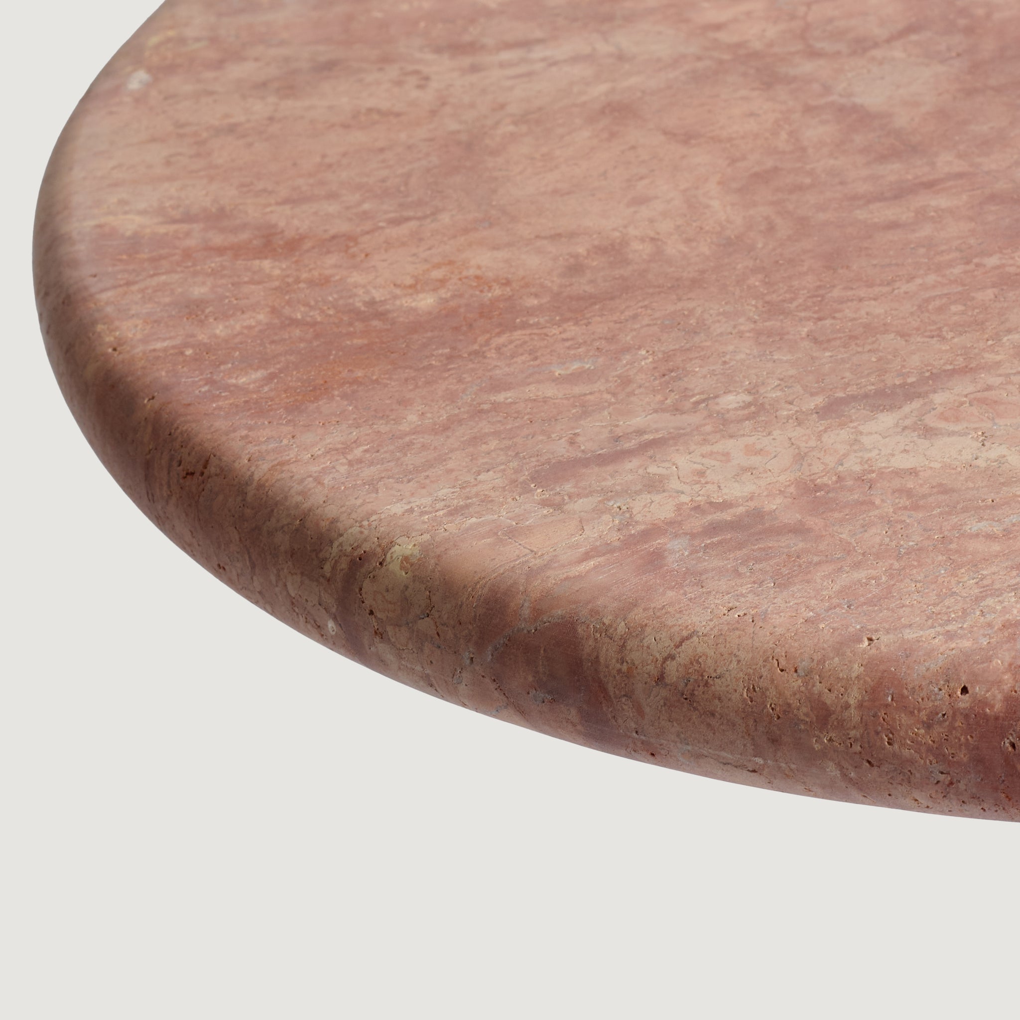 ORION Low Side Table in Pink Travertine