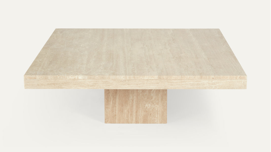 NOMA Coffee Table in Filled & Honed Romano Travertine