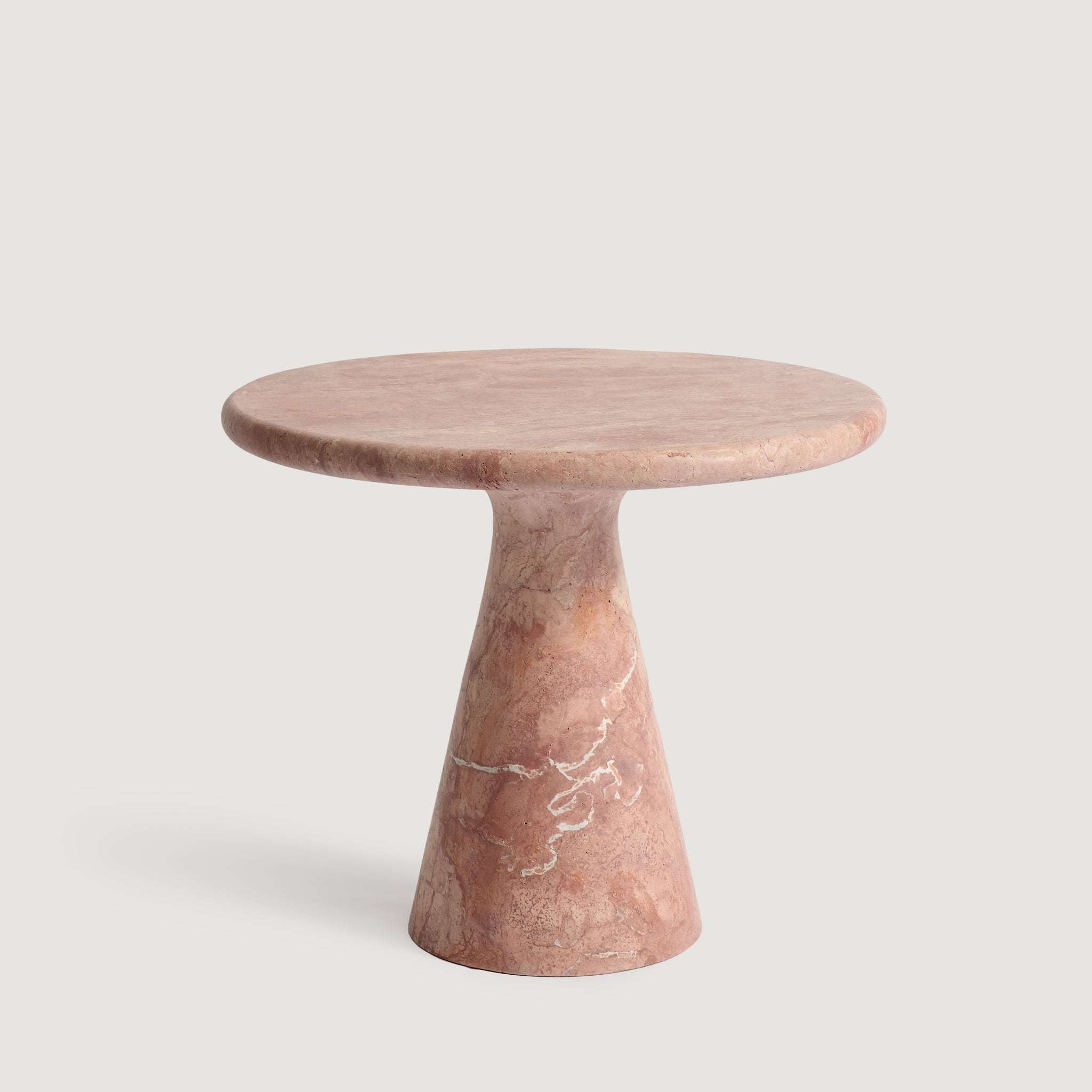 ORION Low Side Table in Pink Travertine