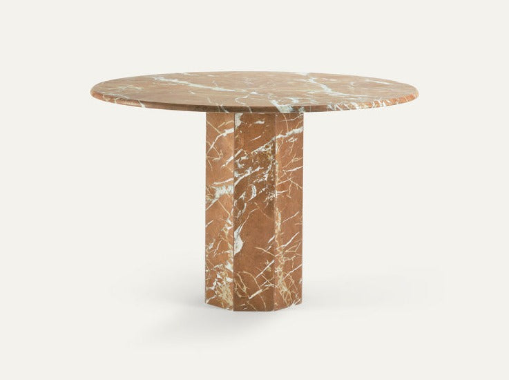 OTTO 110 Dining Table in Honed Rojo Alicante Marble